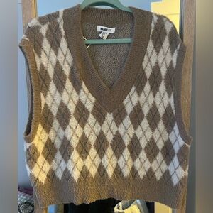 Mohair Argyle Sweater Vest